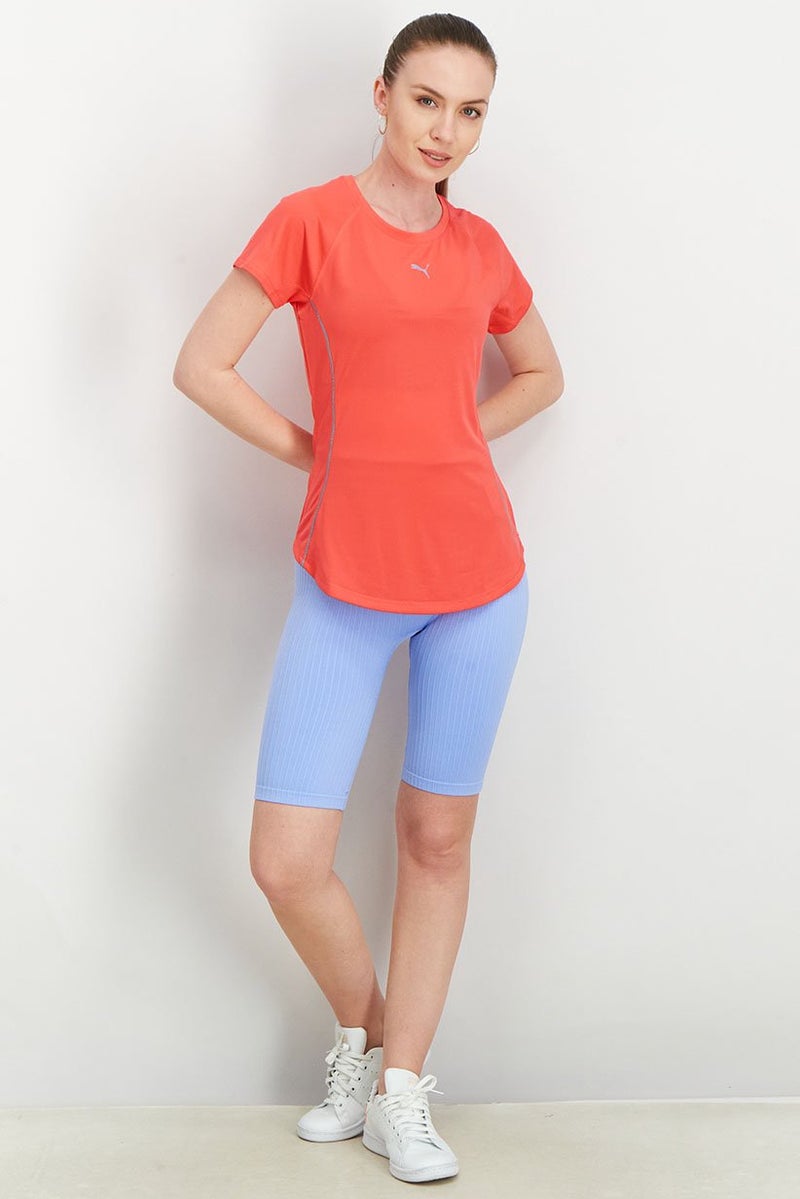 PUMA تي شيرت رياضي للنساء بقصة عادية، أحمر - Image 2